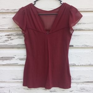 Womens Express top x-small red